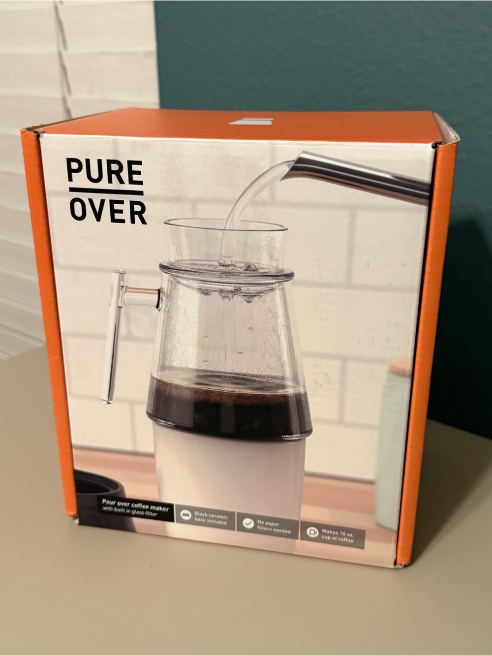 Pure Over Coffee Brewing Dripper Set Edition w Black Ceramic Base Pour Over